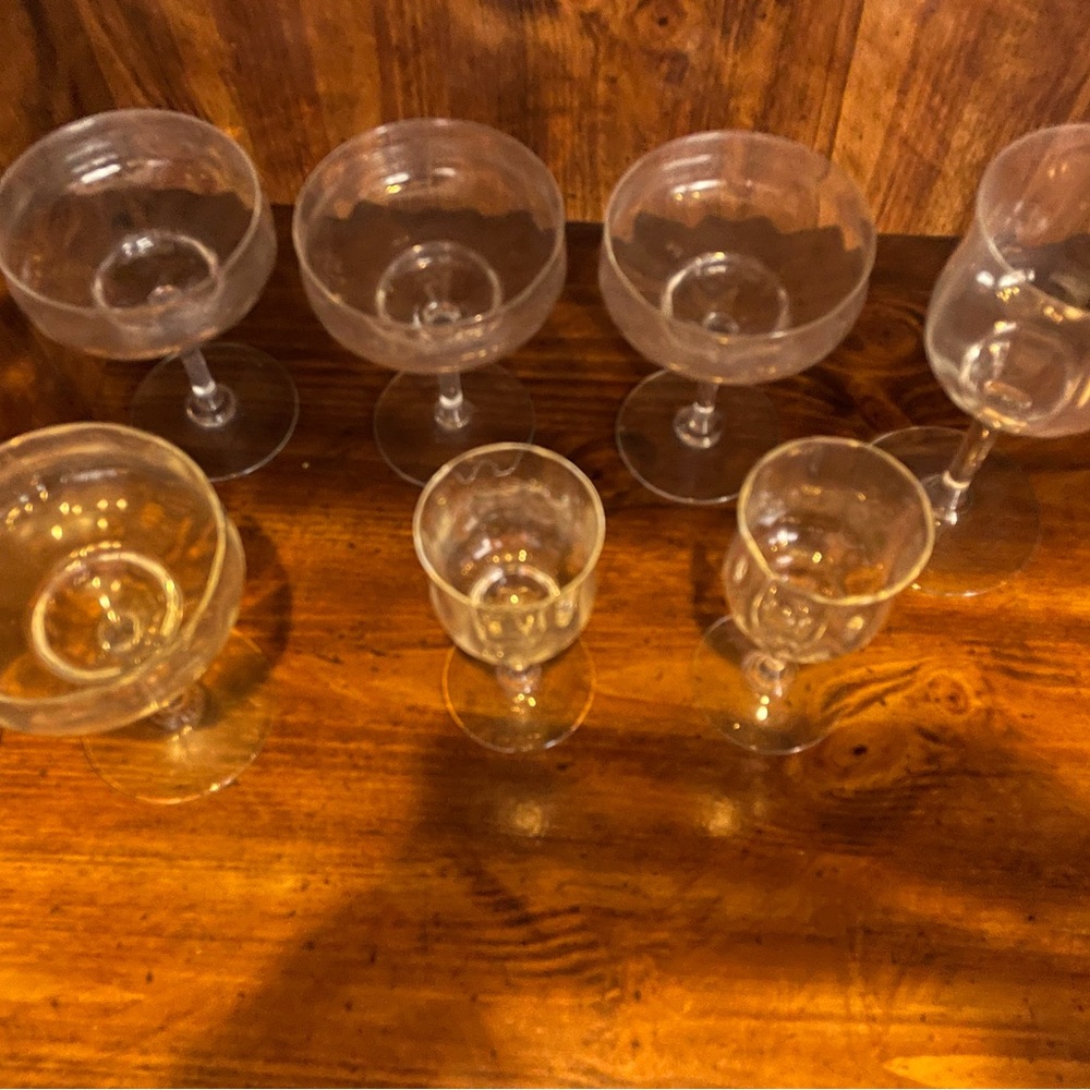 Baccarat crystal glasses.
